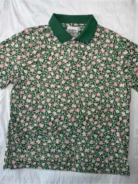 XL Goodfellow & Co Green Floral Polo Shirt